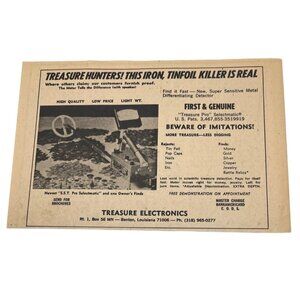 Treasure Electronics Print Ad Vintage 90s SST Pro Selectmatic Metal Detector